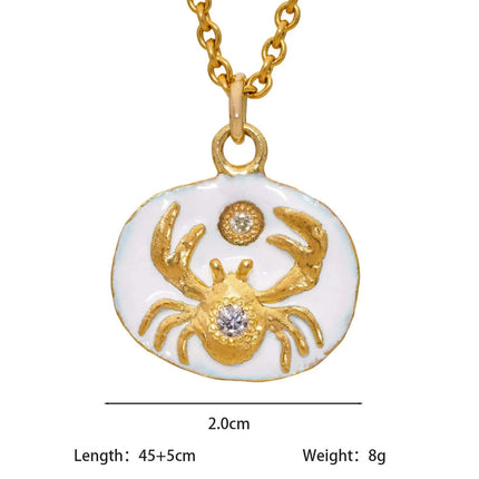 Vintage Zodiac Tarot Coin Necklace