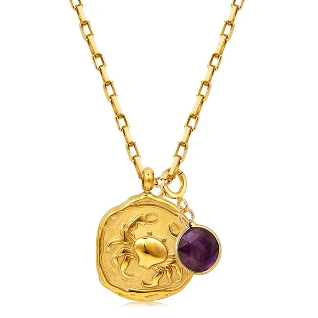 Birthstone Zodiac Necklace