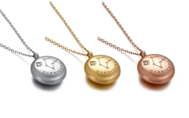 Circular Zodiac Pendant Necklace
