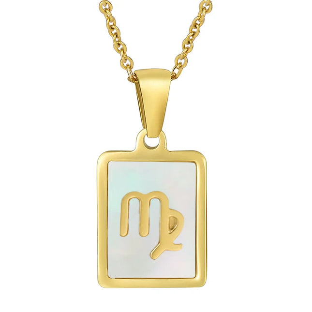Zodiac Shell Pendant Necklace