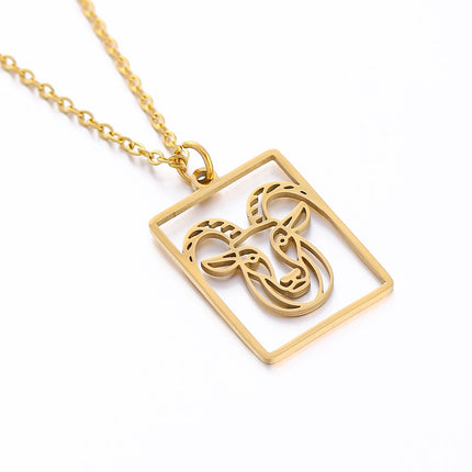 Square Pendant Zodiac Necklace