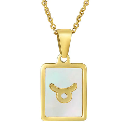 Zodiac Shell Pendant Necklace