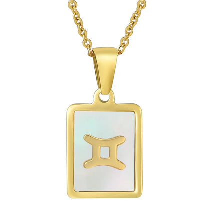 Zodiac Shell Pendant Necklace