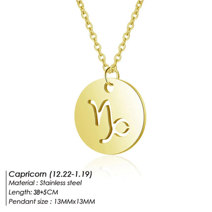 Zodiac Pendant Necklace