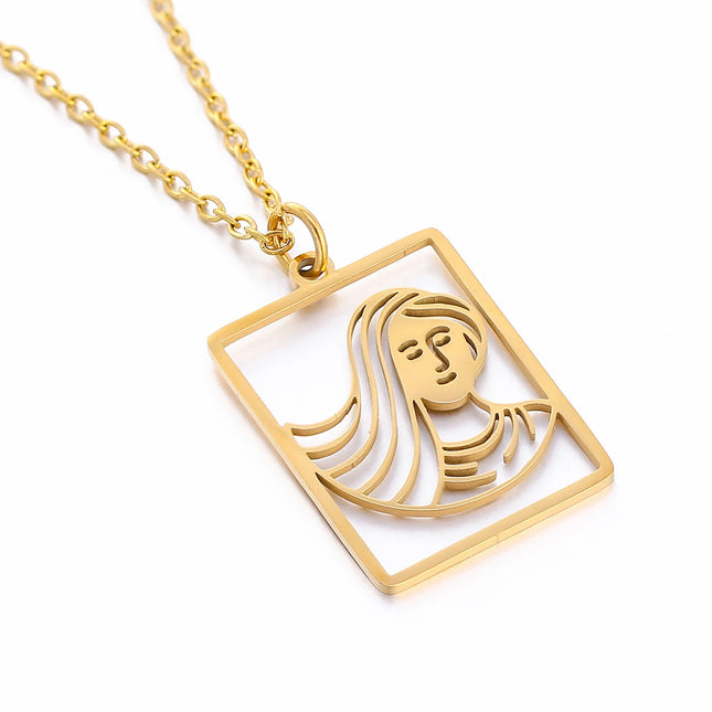 Square Pendant Zodiac Necklace