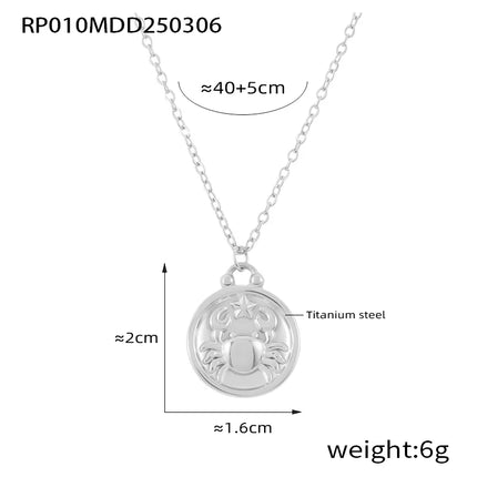 Classic Anaglyph Zodiac Sign Necklace