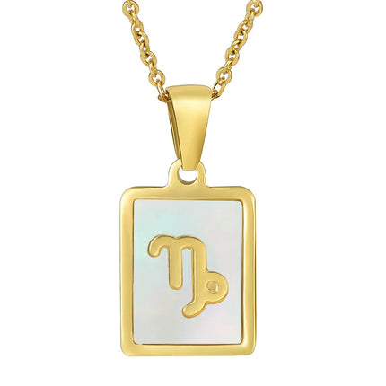 Zodiac Shell Pendant Necklace