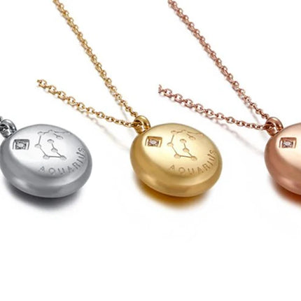 Circular Zodiac Pendant Necklace