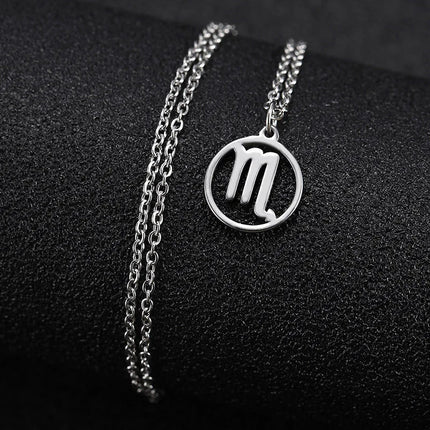 Zodiac Sign Circle Necklace