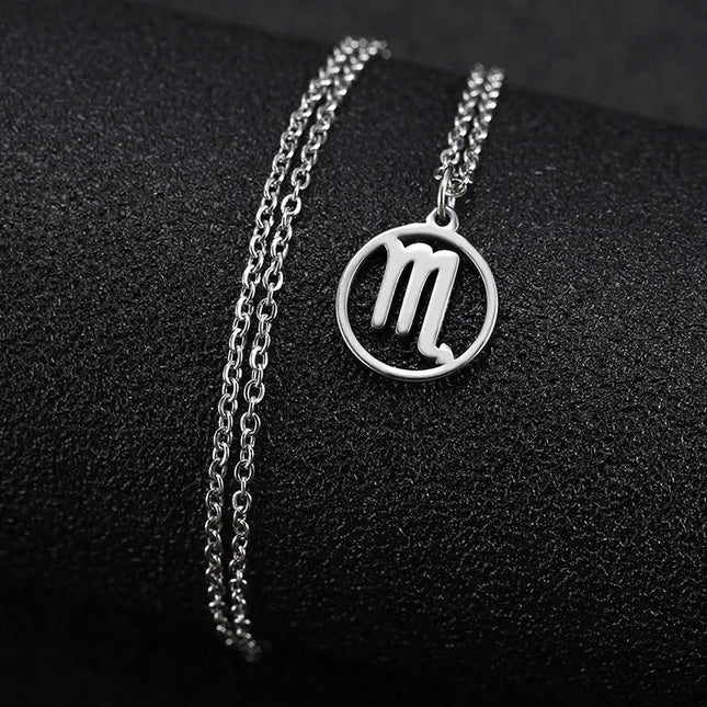 Zodiac Sign Circle Necklace