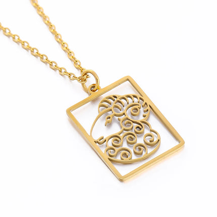 Square Pendant Zodiac Necklace