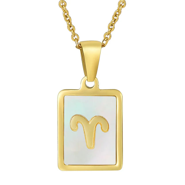 Zodiac Shell Pendant Necklace