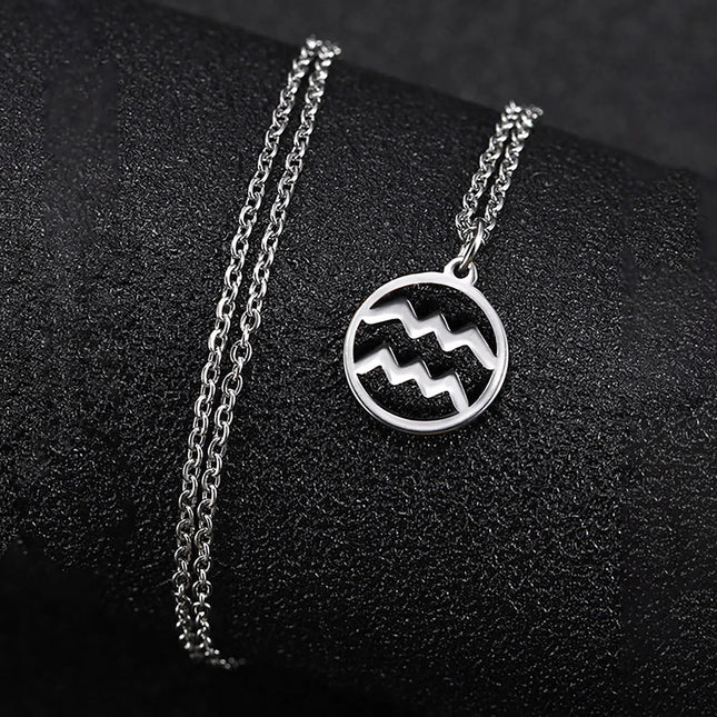 Zodiac Sign Circle Necklace