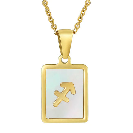 Zodiac Shell Pendant Necklace