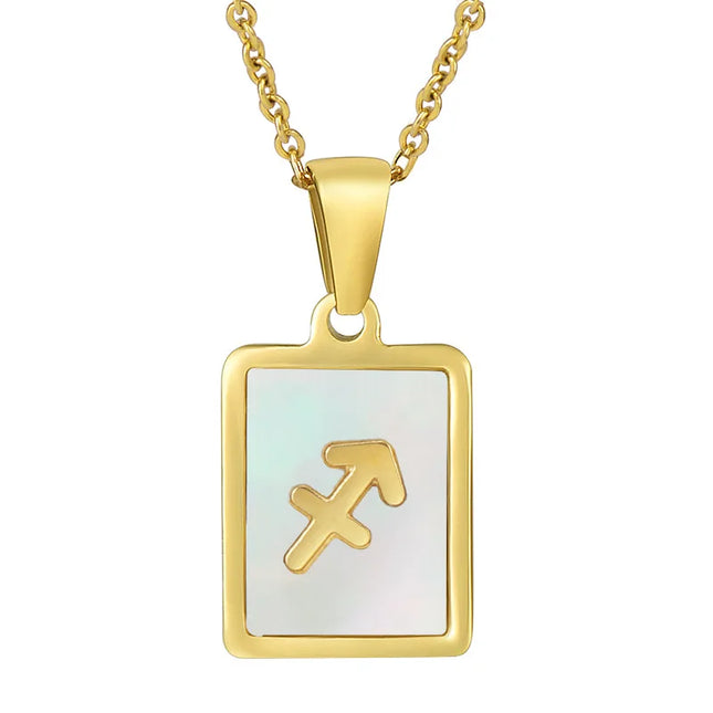 Zodiac Shell Pendant Necklace