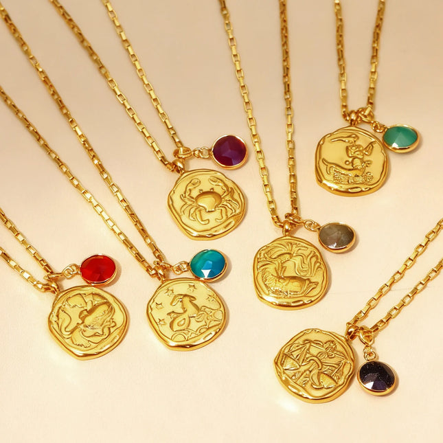 Birthstone Zodiac Necklace