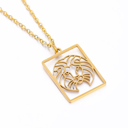 Square Pendant Zodiac Necklace