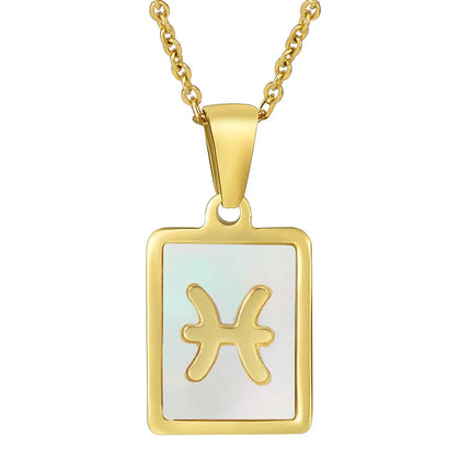 Zodiac Shell Pendant Necklace