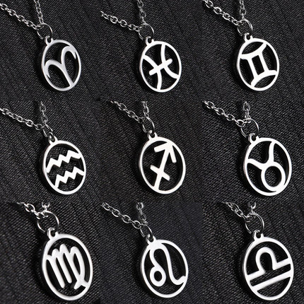 Zodiac Sign Circle Necklace