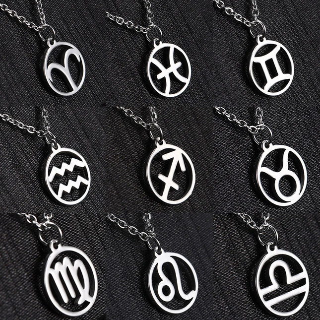 Zodiac Sign Circle Necklace