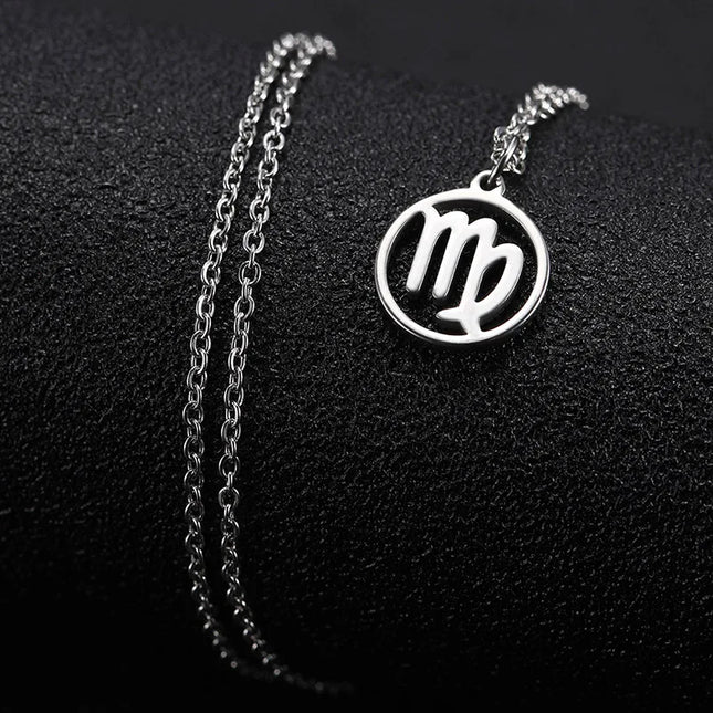 Zodiac Sign Circle Necklace