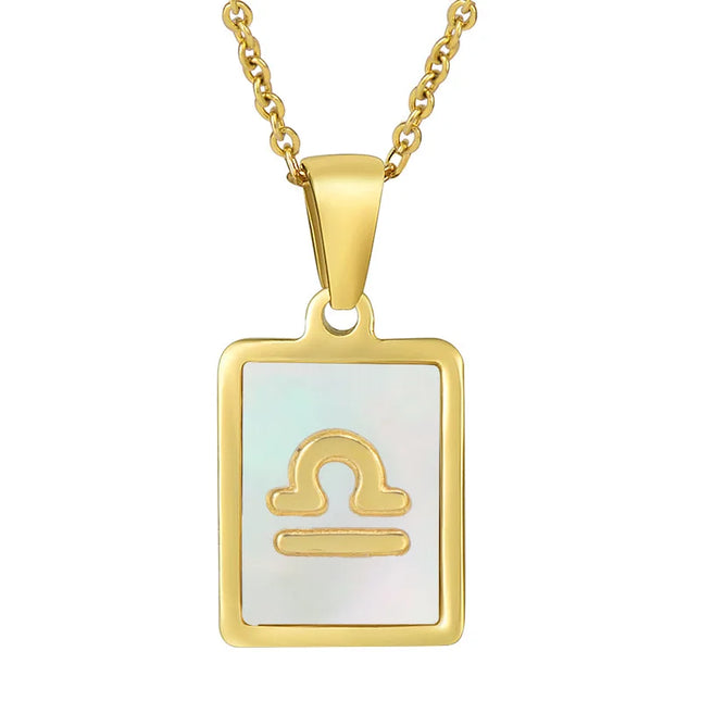 Zodiac Shell Pendant Necklace