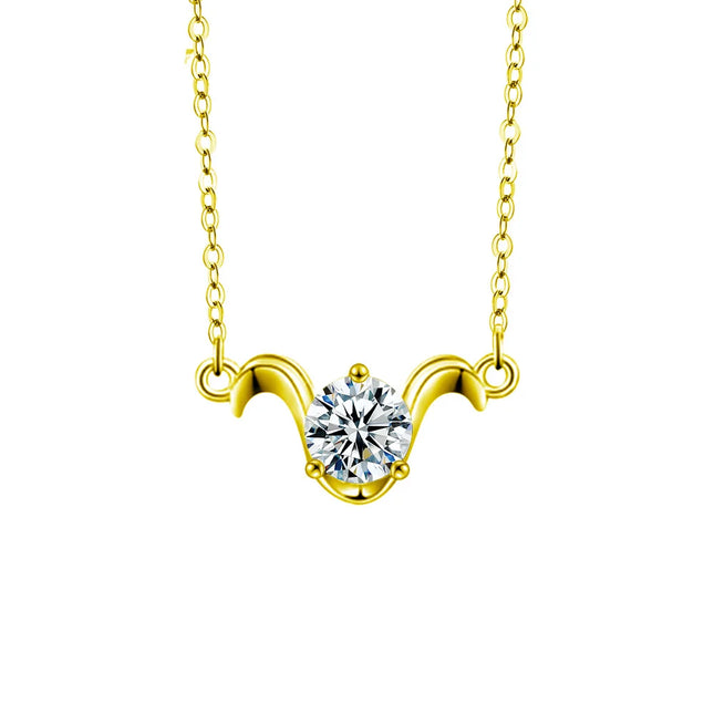 Moissanite Zodiac Necklace
