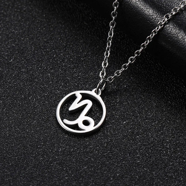 Zodiac Sign Circle Necklace