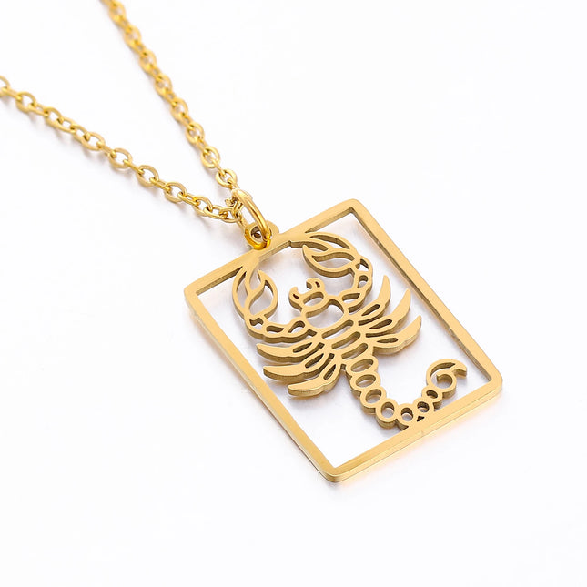 Square Pendant Zodiac Necklace