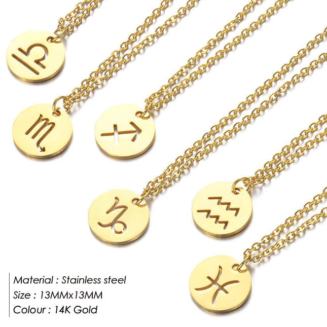 Zodiac Pendant Necklace