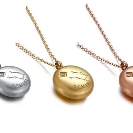 Circular Zodiac Pendant Necklace