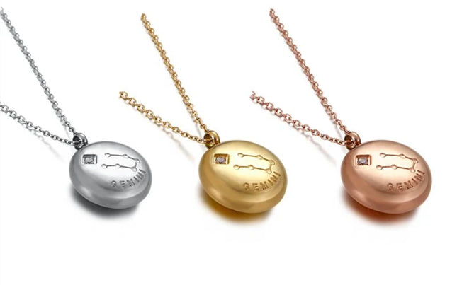 Circular Zodiac Pendant Necklace