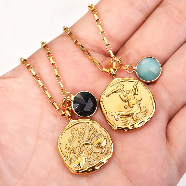 Birthstone Zodiac Necklace