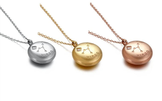 Circular Zodiac Pendant Necklace