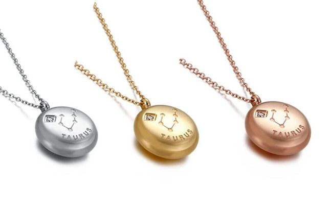 Circular Zodiac Pendant Necklace