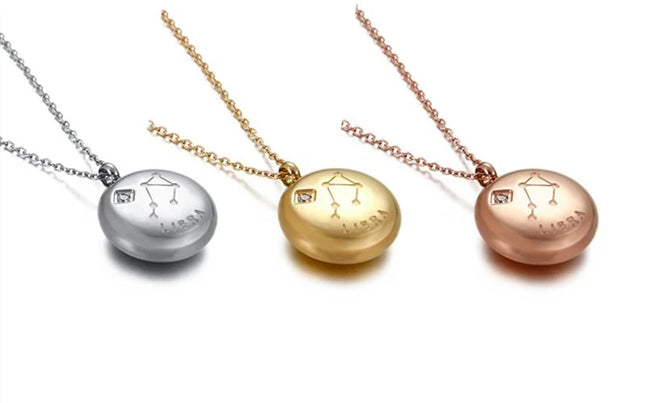 Circular Zodiac Pendant Necklace