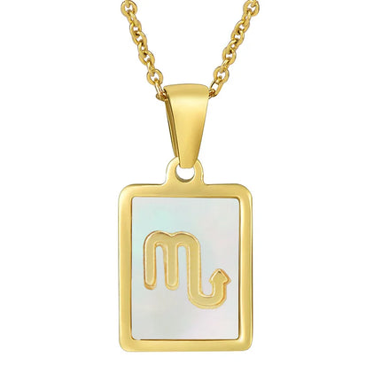 Zodiac Shell Pendant Necklace