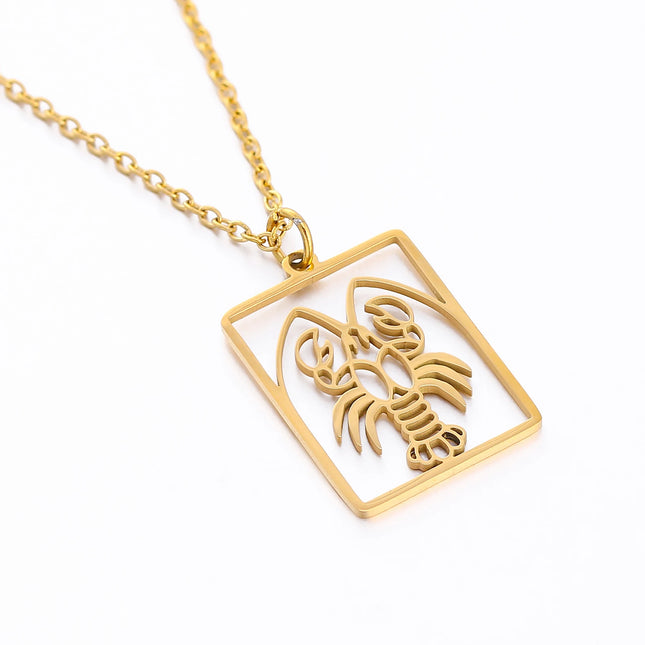 Square Pendant Zodiac Necklace