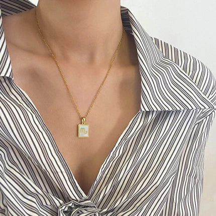 Zodiac Shell Pendant Necklace