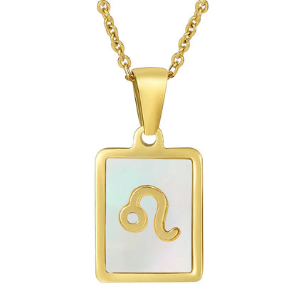 Zodiac Shell Pendant Necklace