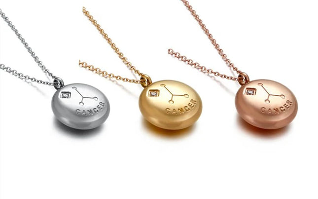 Circular Zodiac Pendant Necklace