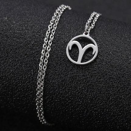 Zodiac Sign Circle Necklace