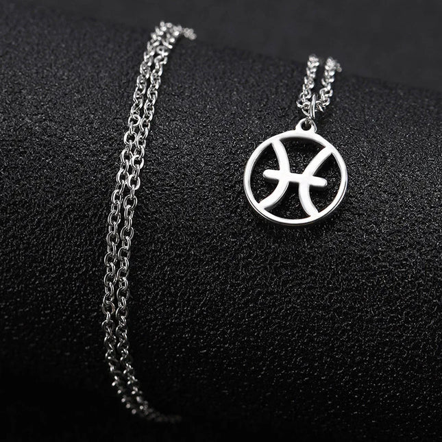 Zodiac Sign Circle Necklace