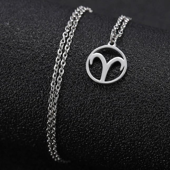 Zodiac Sign Circle Necklace