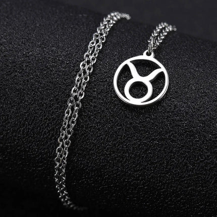 Zodiac Sign Circle Necklace