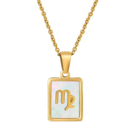 Zodiac Shell Pendant Necklace