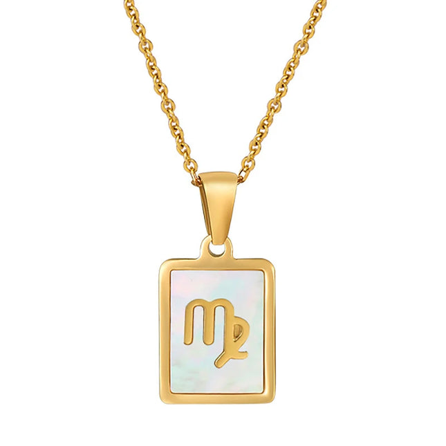 Zodiac Shell Pendant Necklace