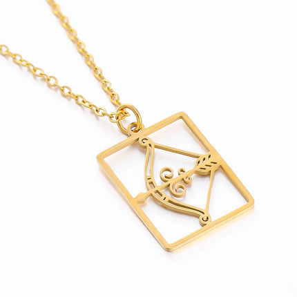 Square Pendant Zodiac Necklace