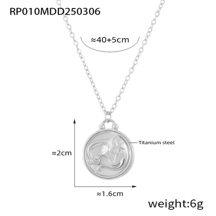 Classic Anaglyph Zodiac Sign Necklace