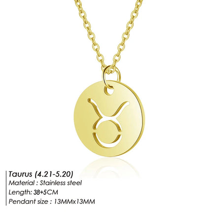Zodiac Pendant Necklace